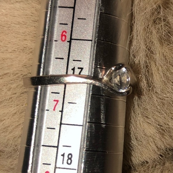 VTG Chateau D’Argent 925 Sterling Silver Solitaire Cz Stone Size 6.5 - Picture 9 of 9